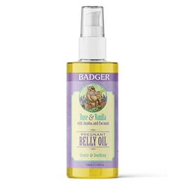 Badger Pregnant Belly Oil with Organic Rose & Vanilla Care