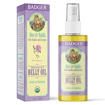 Badger Pregnant Belly Oil with Organic Rose & Vanilla Care