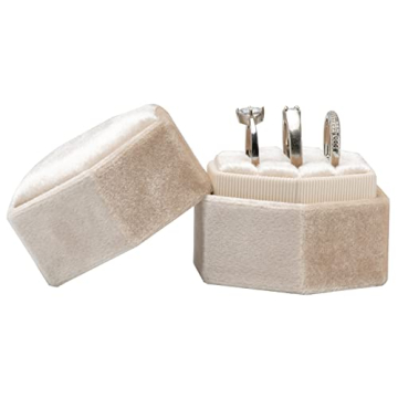 Elegant Velvet Ring Box for Wedding & Engagement Storage