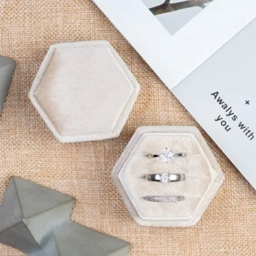 Elegant Velvet Ring Box for Wedding & Engagement Storage
