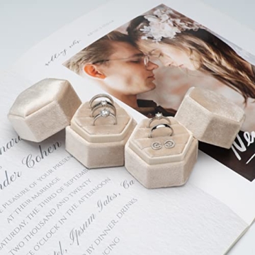 Elegant Velvet Ring Box for Wedding & Engagement Storage