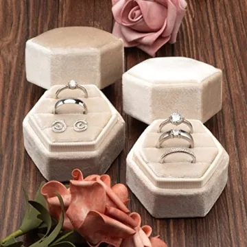 Elegant Velvet Ring Box for Wedding & Engagement Storage