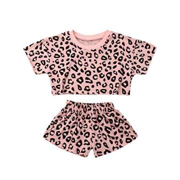 Charming Toddler Baby Girls Leopard Print 2pcs Outfit Set