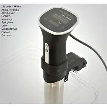 LIPAVI C20L-AP Lid for LIPAVI C20 Sous Vide Container, tailored for the Anova Precision immersion circulator