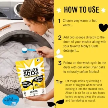 Molly's Suds Oxygen Whitener - Powerful, Chlorine-Free Laundry Solution