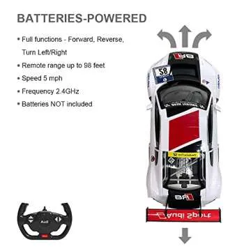 RASTAR Audi RC Car - 1/14 Scale Performance Model