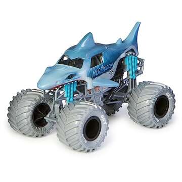 Monster Jam, Official Megalodon Monster Truck, Collector Die-Cast Vehicle, 1:24 Scale, Kids Toys for...