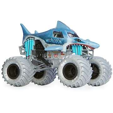 Monster Jam, Official Megalodon Monster Truck, Collector Die-Cast Vehicle, 1:24 Scale, Kids Toys for Boys Ages 3 and up