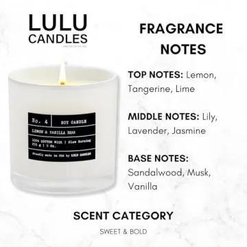 Luxury Lemon & Vanilla Bean Soy Candle - Hand Poured