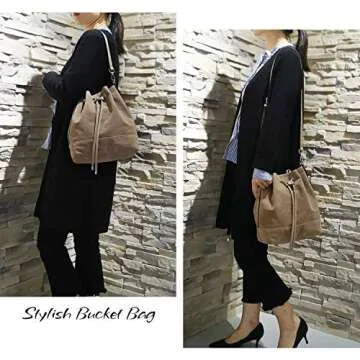 Stylish AFKOMST Bucket Bags with Detachable Straps