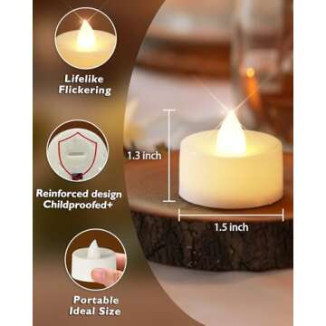 Homemory 12pcs LED Tea Lights with Remote & Timer for Every Occasion
