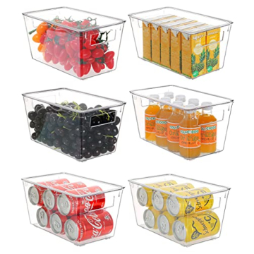 ESARORA Stackable Clear Storage Bins for All Spaces