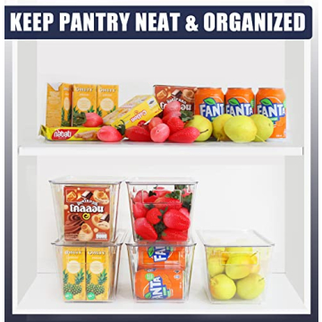 ESARORA Stackable Clear Storage Bins for All Spaces