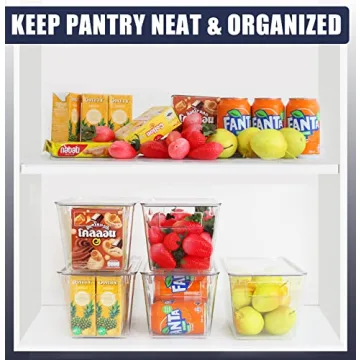 ESARORA Stackable Clear Storage Bins for All Spaces