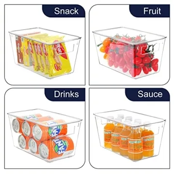 ESARORA Stackable Clear Storage Bins for All Spaces