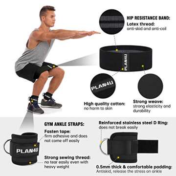 Plan4U Barbell Pad Set for Workout & Hip Thrusts