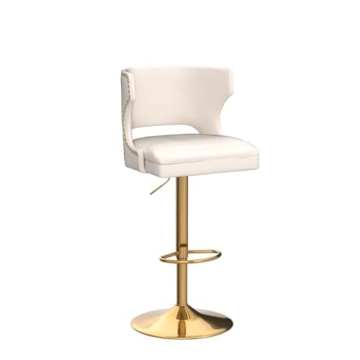 CIMOTA Adjustable Height Swivel Bar Stools Set of 2