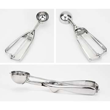 Solula Professional 18/8 Stainless Steel Medium Cookie Scoop, Size 40