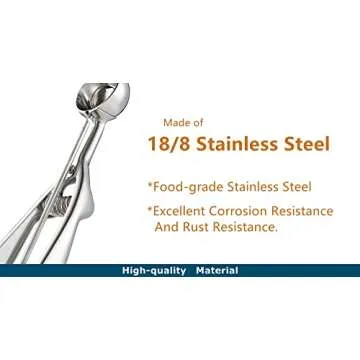 Solula Stainless Steel Medium Cookie Scoop for Perfect Baking