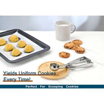 Solula Professional 18/8 Stainless Steel Medium Cookie Scoop, Size 40