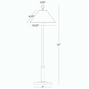 Robert Abbey Lighting Aaron 1-Light Table Lamp – Elegant Warm Brass Finish with Deep Patina Bronze...