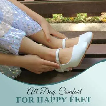 EIGHT KM Toddler Mary Jane Shoes for Girls – Toddler Heels to Girls Dress Shoes for Girls Aged 1-13 | Non-Slip & Scratch-Free Princess Shoes - Toddler Princess Shoes for Parties and Weddings