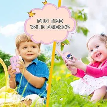 AIKTUPSY Kids Walkie Talkies Rechargeable, Easter Basket Stuffers, Outdoor Toys for 3-10 Year Old Girls Boys, Rechargeable Walky Talky for Kids 2 Way Radio Toys Birthday Gifts for Boys Girls Ages 3-5