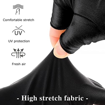Pimoys Fingerless UV Protection Gloves for Gel Nails