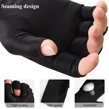 Pimoys Fingerless UV Protection Gloves for Gel Nails