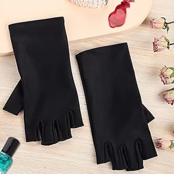 Pimoys Fingerless UV Protection Gloves for Gel Nails