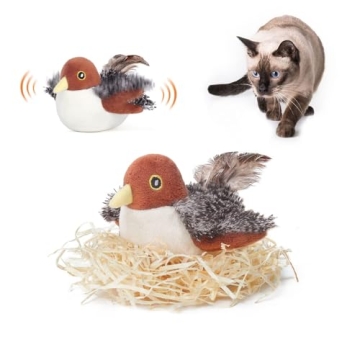 Potaroma Cat Toys Flapping Bird Sparrow - Interactive Fun for Kittens