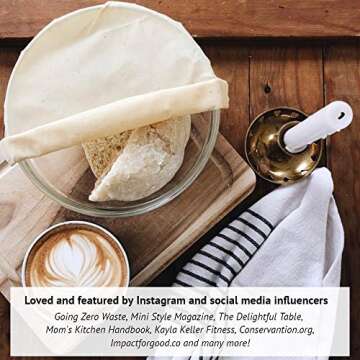 Reusable Eco Friendly Beeswax Wrap: Zero Waste Organic Bee Wax & Jojoba Oil Snack Sandwich Wraps - Non Plastic Biodegradable Bees Cling Cheese Paper Wrappers for All Natural Food Storage (Original,1)