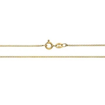 Elegant 18K Gold over Silver Italian Box Chain Necklace
