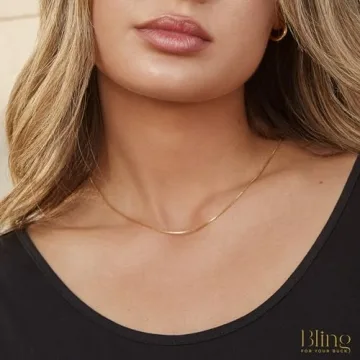 Elegant 18K Gold over Silver Italian Box Chain Necklace