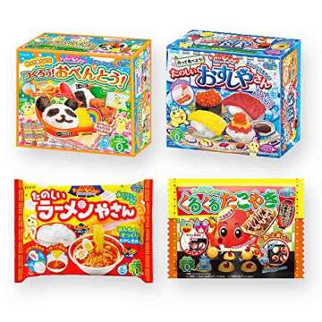 Ninjapo Wrapping Kracie Japanese DIY Candy "Popin Cookin" G set: Assortment of Bento, Sushi, Ramen, ...