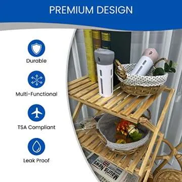 GOHARI 4 in 1 Travel Dispenser - Portable Liquid Container