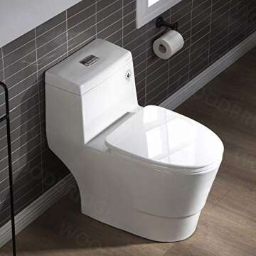 WOODBRIDGE One Piece Toilet with Soft Closing Seat