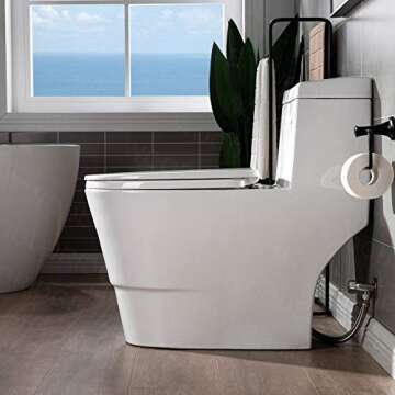 WOODBRIDGE One Piece Toilet with Soft Closing Seat