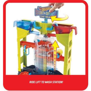 Hot Wheels Mattel Stunt & Splash Car Wash Playset