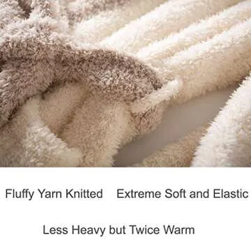 7 VEILS Womens Cozy Knit Stretchy Super Soft Long Robe Plush Spa Bathrobes Comfortable Loungewear -Cream-S