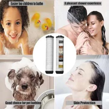 Shower Filter for Handheld Shower Head, Set of 8 Multi-Storey Replacement Filters for Hard Water Remove Chlorine and Harmful Substances,Make Bathing Healthier.