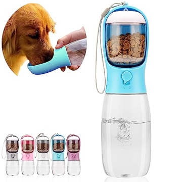 Dog Water Bottle with Food Container - AVELORA