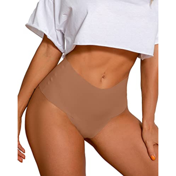 DEANGELMON Women's High Waisted Seamless Underwear Pack