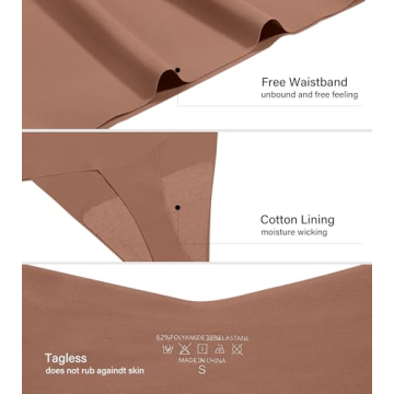 DEANGELMON Women's High Waisted Seamless Underwear Pack