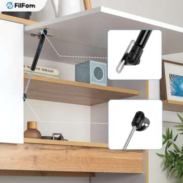 FILFom 7.5 Inch Gas Struts Shocks 25Lb/111N, ML1125 Gas Props Spring Lift Support for RV Cabinet Door Sentry Safe Replacement Truck Toolbox Toy Box Storage Deck Boat Hatch, Set of 2