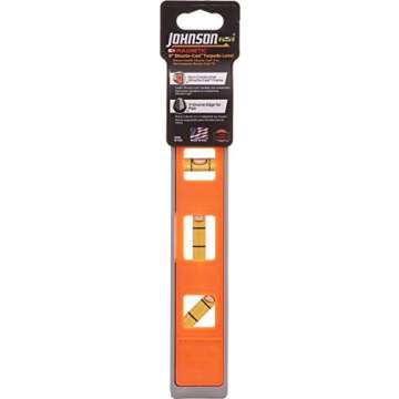 Johnson Level & Tool 7500M Magnetic Structo-Cast Torpedo Level, 9", Orange, 1 Level