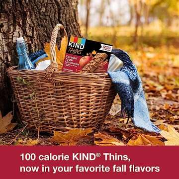 KIND THINS Caramel Apple Cinnamon with Almonds, Pecans, & Peanuts, Gluten Free, 100 Calorie, Healthy Snacks, 10 Bars (Pack of 1)