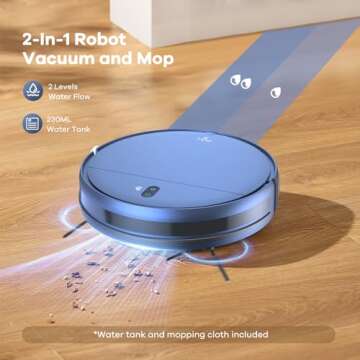 ZCWA Robot Vacuum and Mop Combo, 2 in 1 Mopping Robotic Vacuum with WiFi/App, Robotic Vacuum Cleaner...