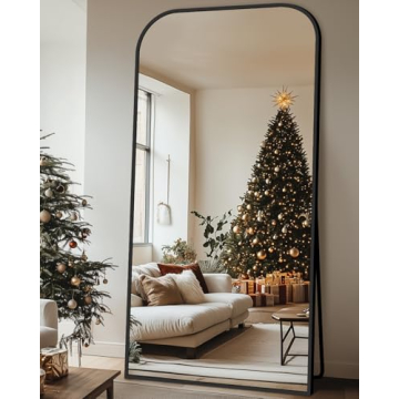 Stylish Antok Full Length Mirror, 78"x38" with Arched Design
