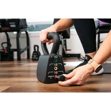 PowerBlock Adjustable Kettlebell, 18-35 lb. Weight Set, Durable Long Lasting Build, Innovative Workout Equipment, Adjustable Weights for Home & Commercial Gyms, Adjustable Kettlebell Weights
